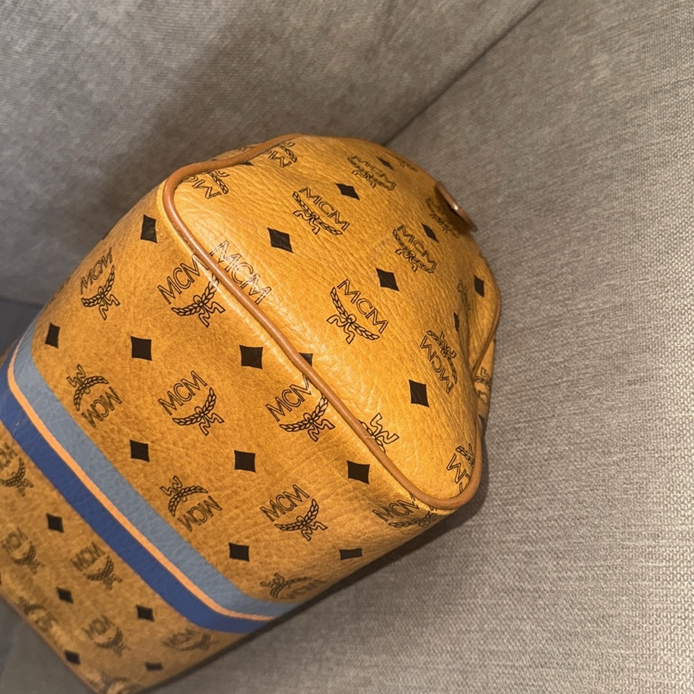 MCM Cognac Boston Bag with Dog Bone Charms - Picture 7 of 11